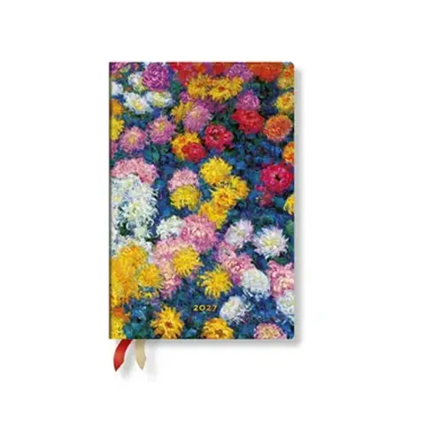 Paperblanks Planner Monet's Chrysanthemums, Mini, Verso, copertă tare, 88 pagini, pentru 2027