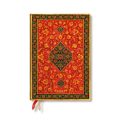 Paperblanks Planner Layla, Midi, 1 zi pe pagină, copertă tare, 216 pagini, pentru 2027