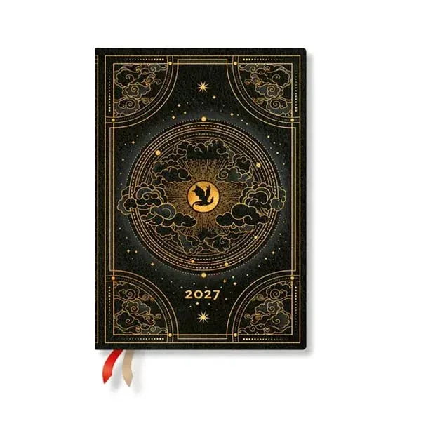 Paperblanks Planner Shadows of Navarre, Midi, 1 zi pe pagină, copertă tare, 216 pagini, pentru 2027