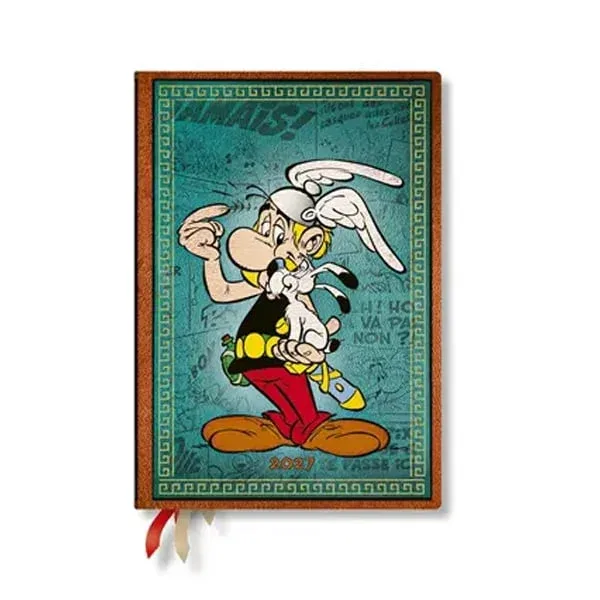 Paperblanks Planner Asterix the Gaul, Midi, orizontal, copertă tare, 88 pagini, pentru 2027