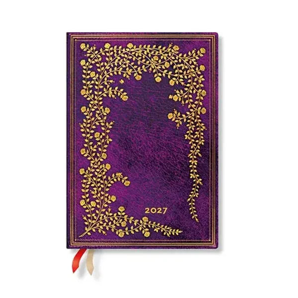 Paperblanks Planner New York Rose, Midi, orizontal, copertă tare, 88 pagini, pentru 2027
