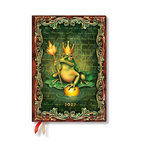 Paperblanks Planner Frog Prince, Midi, orizontal, copertă tare, 88 pagini, pentru 2027