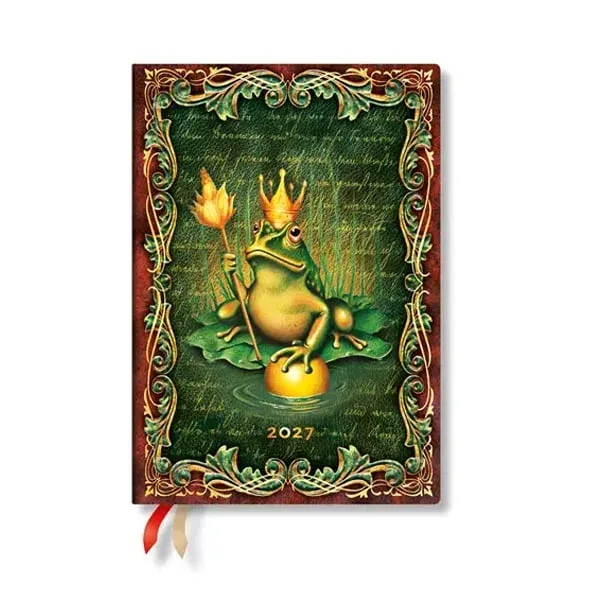 Paperblanks Planner Frog Prince, Midi, orizontal, copertă tare, 88 pagini, pentru 2027