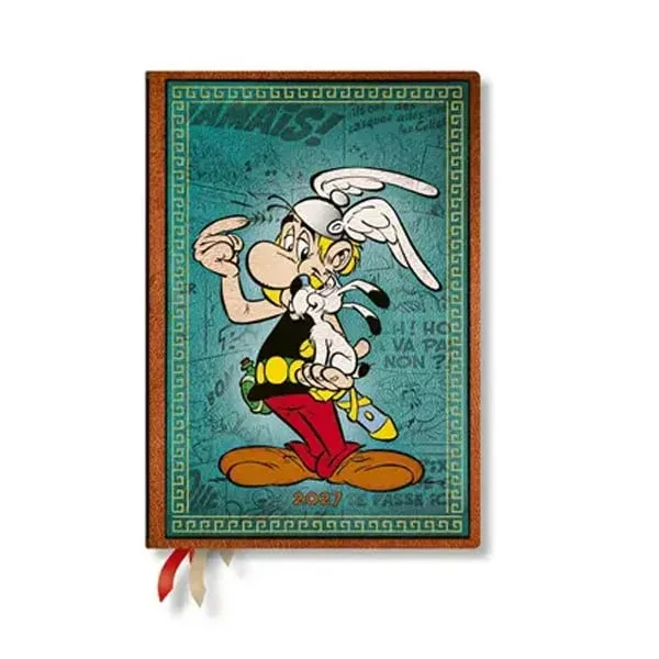 Paperblanks Planner Asterix cel Galo, Midi, vertical, copertă tare, 88 pagini, pentru 2027