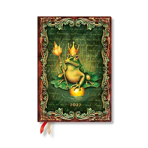 Paperblanks Planner Frog Prince, Midi, vertical, copertă tare, 88 pagini, pentru 2027