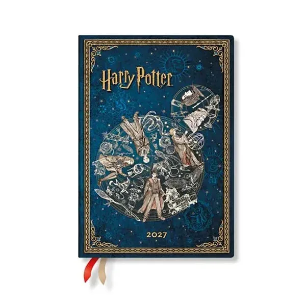 Paperblanks Agendă Legends of Hogwarts, Midi, Verso, copertă cartonată, 88 pagini, pentru 2027