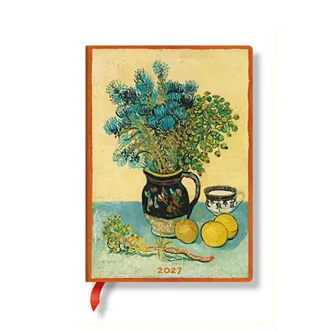Paperblanks Planner Van Gogh's Still Life, Midi, Verso, copertă tare, 88 pagini, pentru 2027