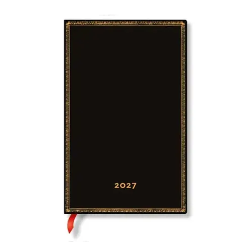 Paperblanks Planner Black Edition, Maxi, vertical, copertă dură, 88 pagini, pentru 2027