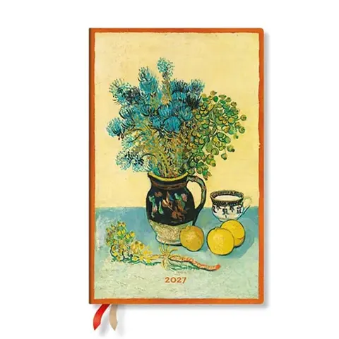 Paperblanks Planner Van Gogh's Still Life, Maxi, vertical, copertă tare, 88 pagini, pentru 2027