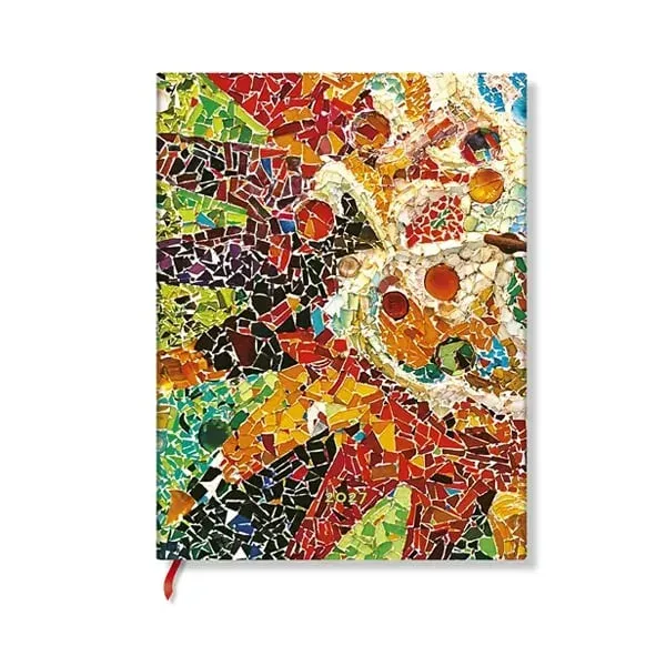 Paperblanks Planner Gaudi's Sun, Ultra, 1 zi pe pagină, cu copertă tare, 216 pagini, pentru 2027