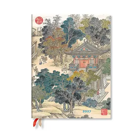 Paperblanks Planner Golden Age of Prosperity, Ultra, 1 zi per pagină, copertă tare, 216 pagini, pentru 2027
