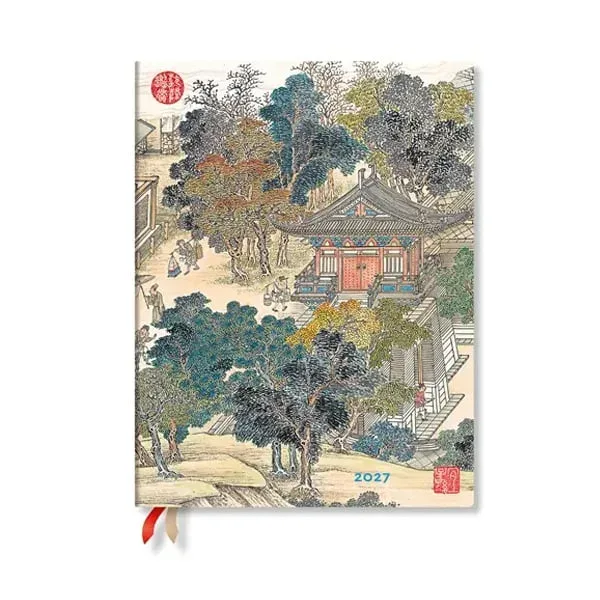 Paperblanks Planner Golden Age of Prosperity, Ultra, 1 zi per pagină, copertă tare, 216 pagini, pentru 2027