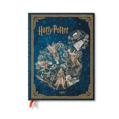 Paperblanks Planner Legends of Hogwarts, Ultra, orizontal, copertă tare, 88 pagini, pentru 2027