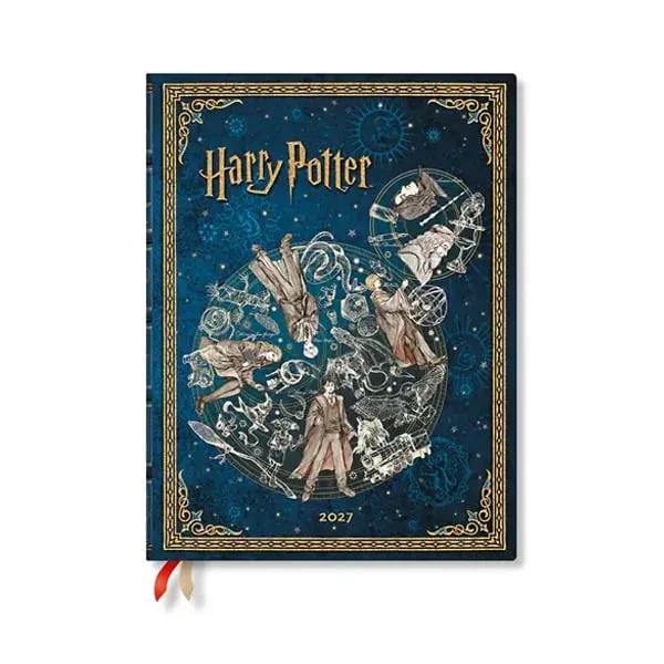 Paperblanks Planner Legends of Hogwarts, Ultra, vertical, copertă tare, 88 pagini, pentru 2027