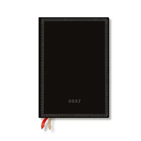 Paperblanks Planner Black Edition Bold, Midi, orizontal, copertă moale, 88 pagini, pentru 2027