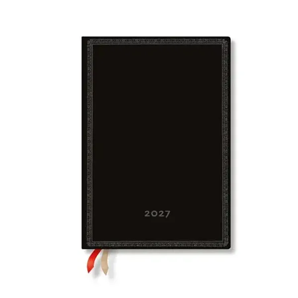 Paperblanks Planner Black Edition Bold, Midi, orizontal, copertă moale, 88 pagini, pentru 2027