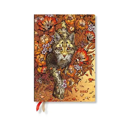 Paperblanks Planner Lynx Rising, Midi, orizontal, copertă moale, 88 pagini, pentru 2027