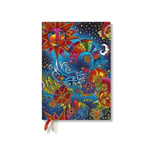 Paperblanks Planner Celestial Magic, Midi, vertical, copertă moale, 88 pagini, pentru 2027