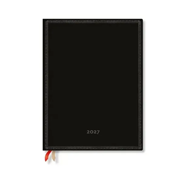 Paperblanks Planner Black Edition Bold, Ultra, 1 zi pe pagină, copertă moale, 216 pagini, pentru 2027