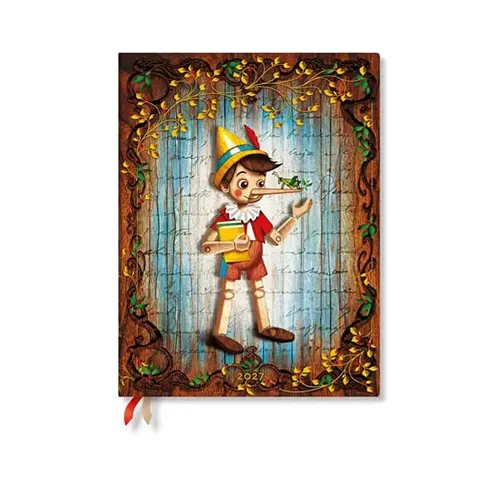 Paperblanks Planner Pinocchio, Ultra, 1 zi pe pagină, copertă moale, 216 pagini, pentru 2027