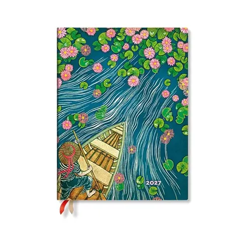 Paperblanks Planner Lotus River, Ultra, vertical, copertă moale, 88 pagini, pentru 2027