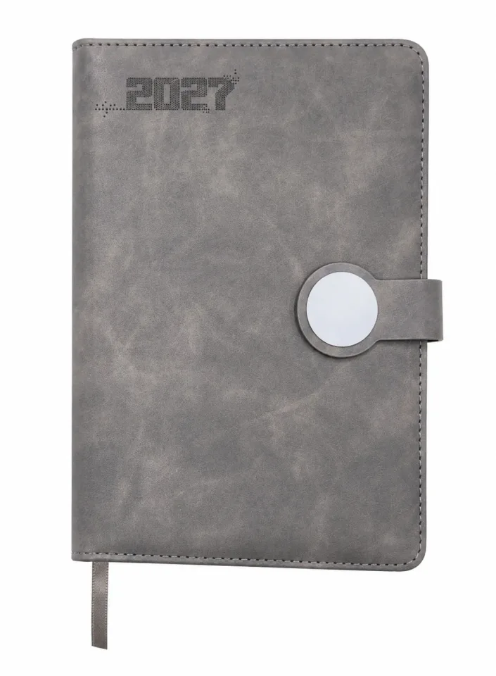 Office 1 Simple Life Planner, A5, Datat, cu Închidere Magnetică, Gri, pentru 2027