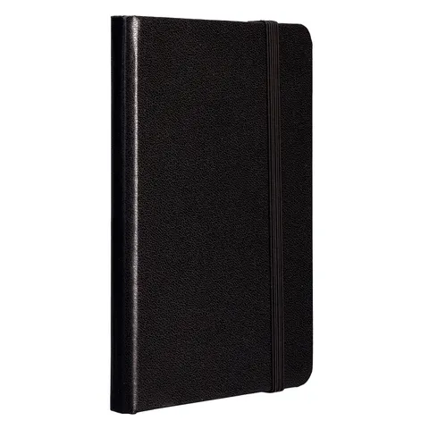 Caiet TOPS Notebook Attendant, A6, cu elastic, hârtie offset, 80 file, negru