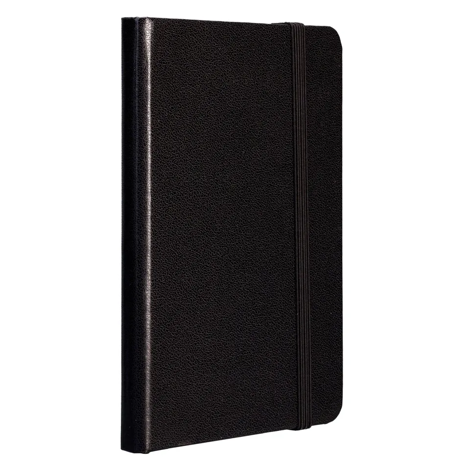 Caiet TOPS Notebook Attendant, A6, cu elastic, hârtie offset, 80 file, negru
