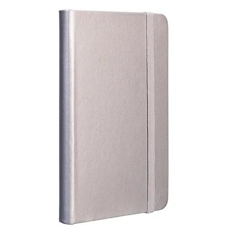 Caiet TOPS Notebook Attendant, A6, cu elastic, hârtie offset, 80 de foi, argintiu