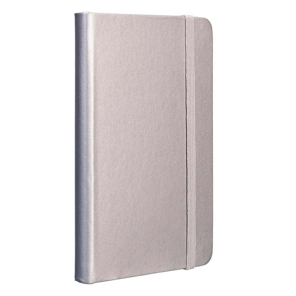 Caiet TOPS Notebook Attendant, A6, cu elastic, hârtie offset, 80 de foi, argintiu