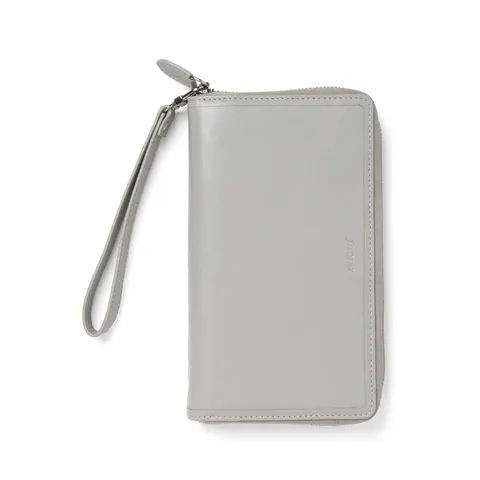 Filofax Organizer Malden Personal, cu fermoar, gri-piatră