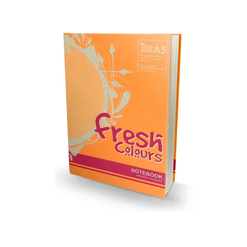 Caiet Fresh, A5, liniatură lată, hârtie offset, copertă tare, 150 file