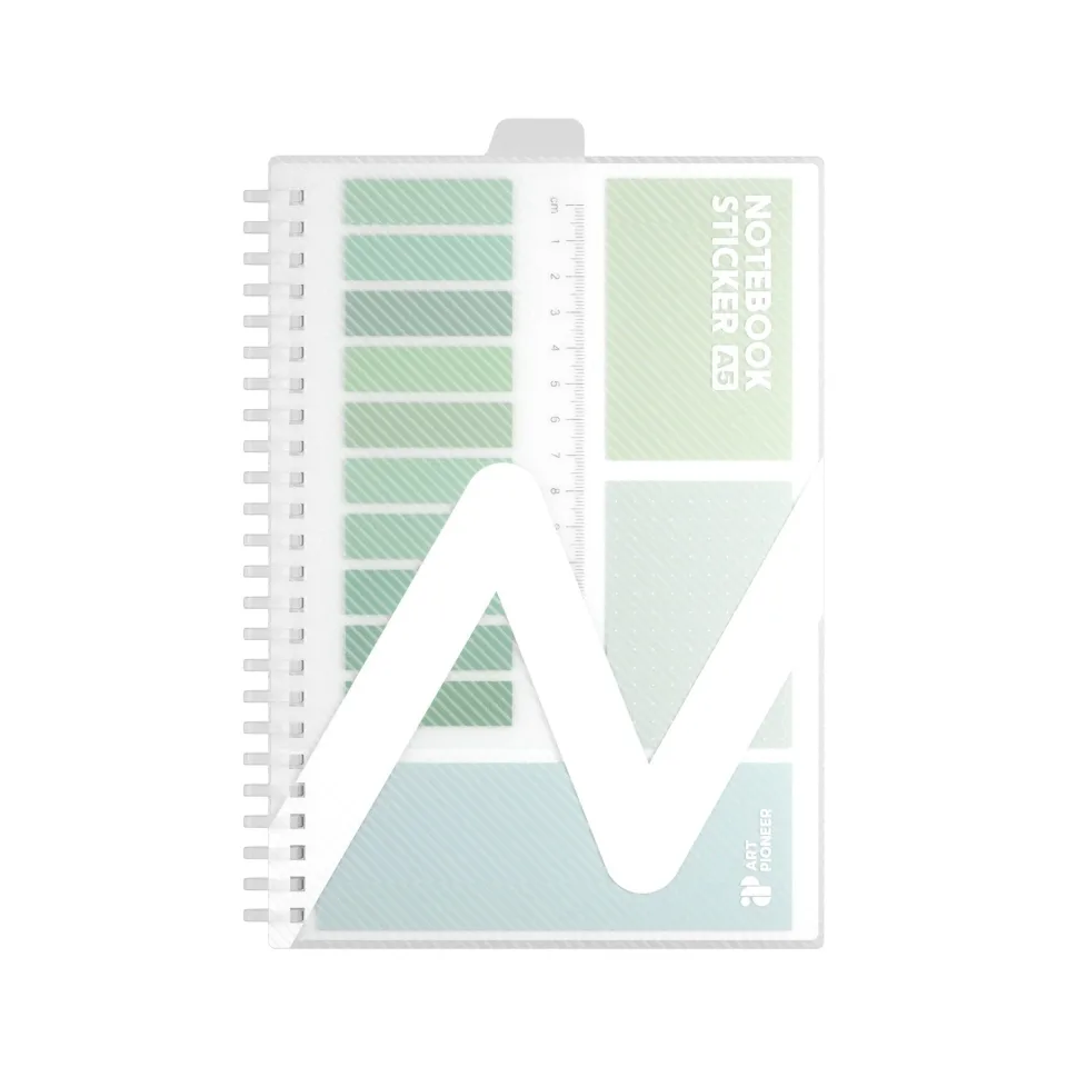 Art Pioneer Pad, A5, linii late, spiralat, 80 file, verde