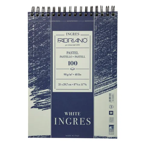 Fabriano Drawing Pad, pastel, A4, 90 g/m², spirală, 100 foi
