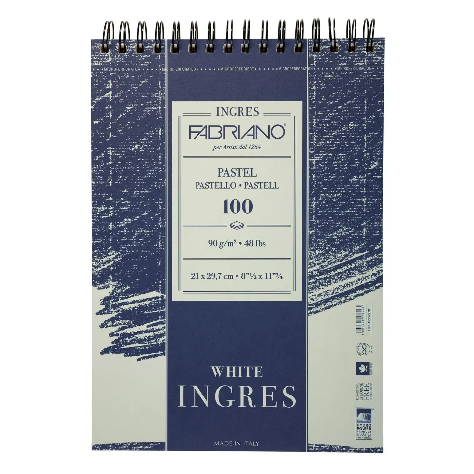 Fabriano Drawing Pad, pastel, A4, 90 g/m², spirală, 100 foi