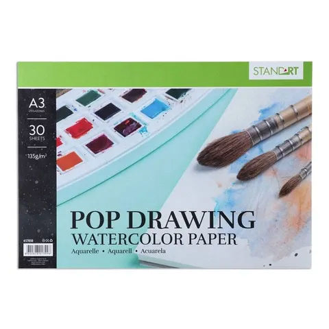 Standart Pop Drawing Pad, A3, 135 g/m?, 30 foi