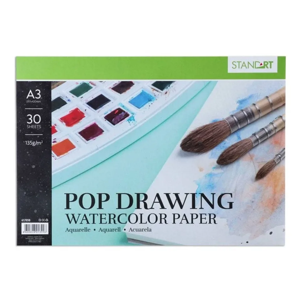 Standart Pop Drawing Pad, A3, 135 g/m?, 30 foi