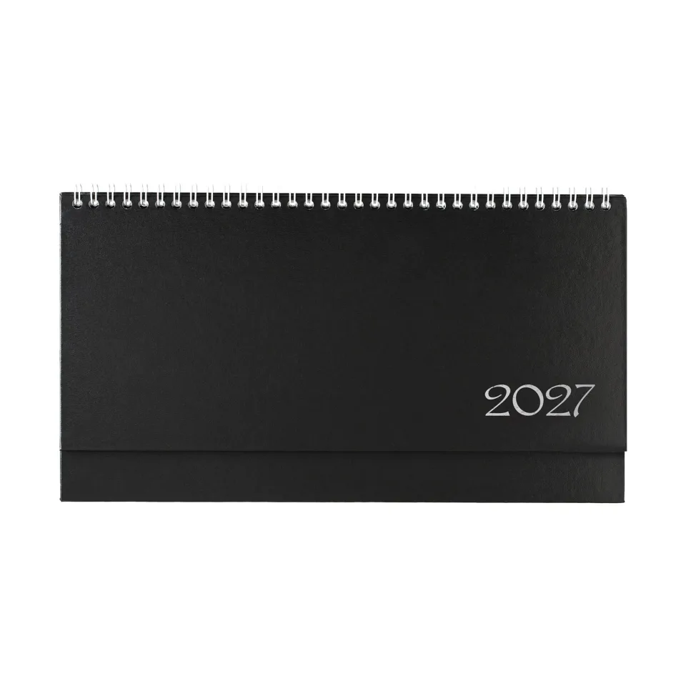 Calendar de birou-caiet Olymp, 29 x 13 cm, negru
