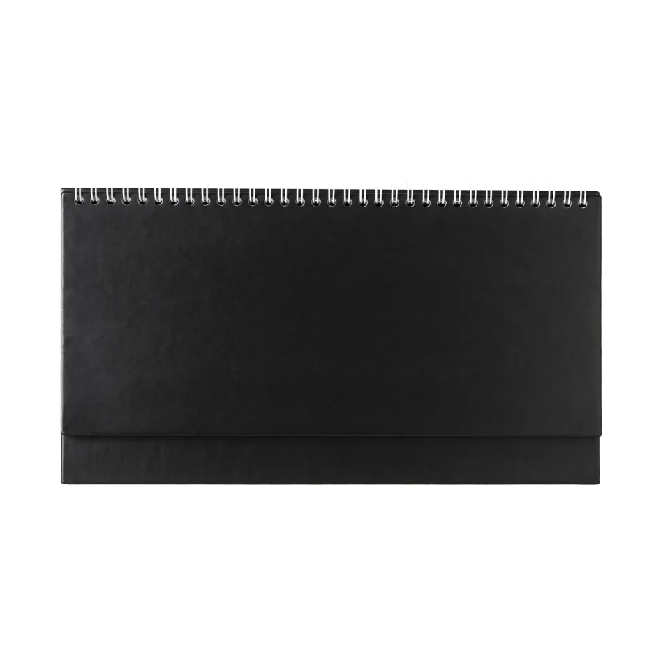 Planificator de birou Etna, 29 x 13 cm, 62 pagini, negru
