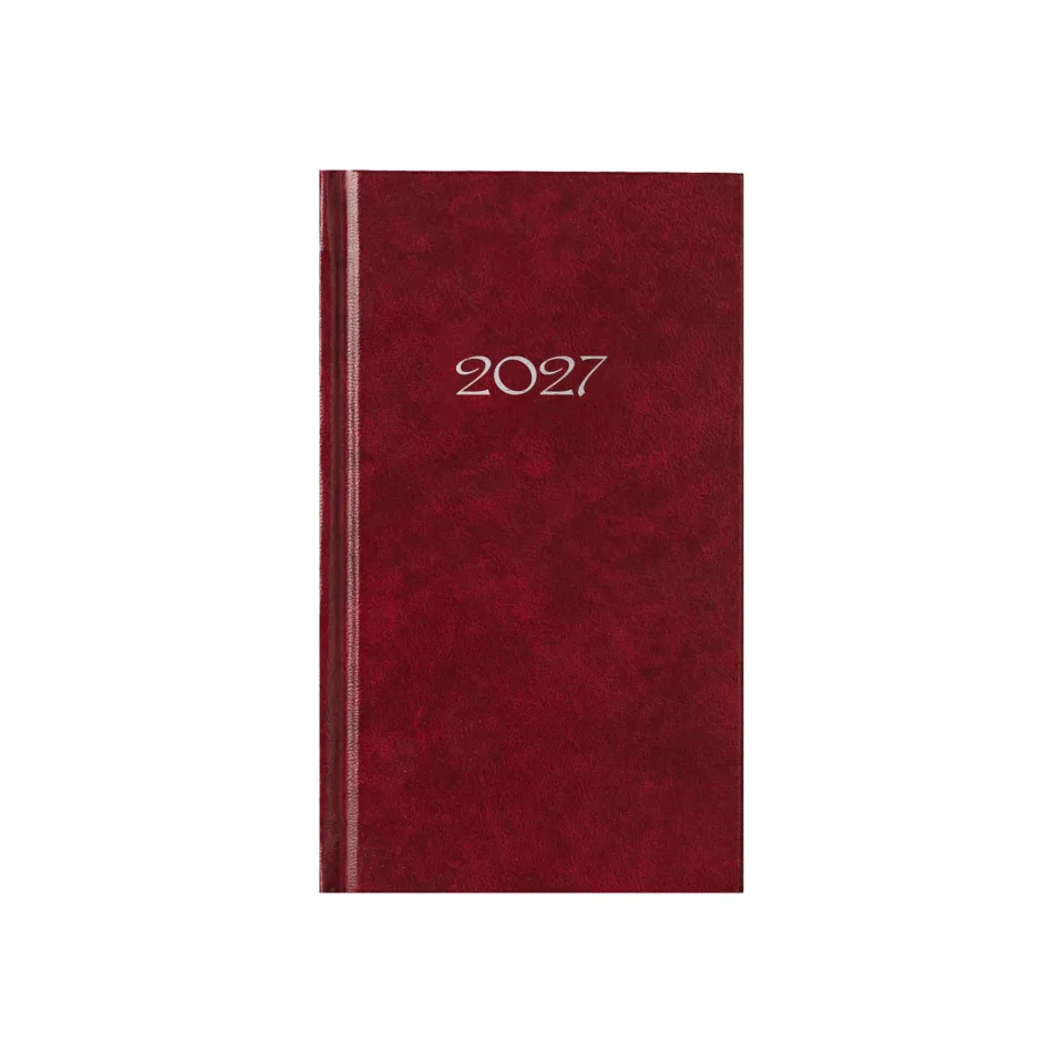 Planner Slim, săptămânal, 9 x 16 cm, burgundy