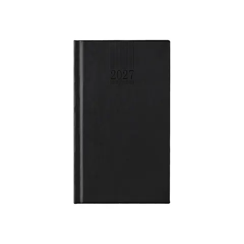 Planner Polo, săptămânal, 9 x 16 cm, negru