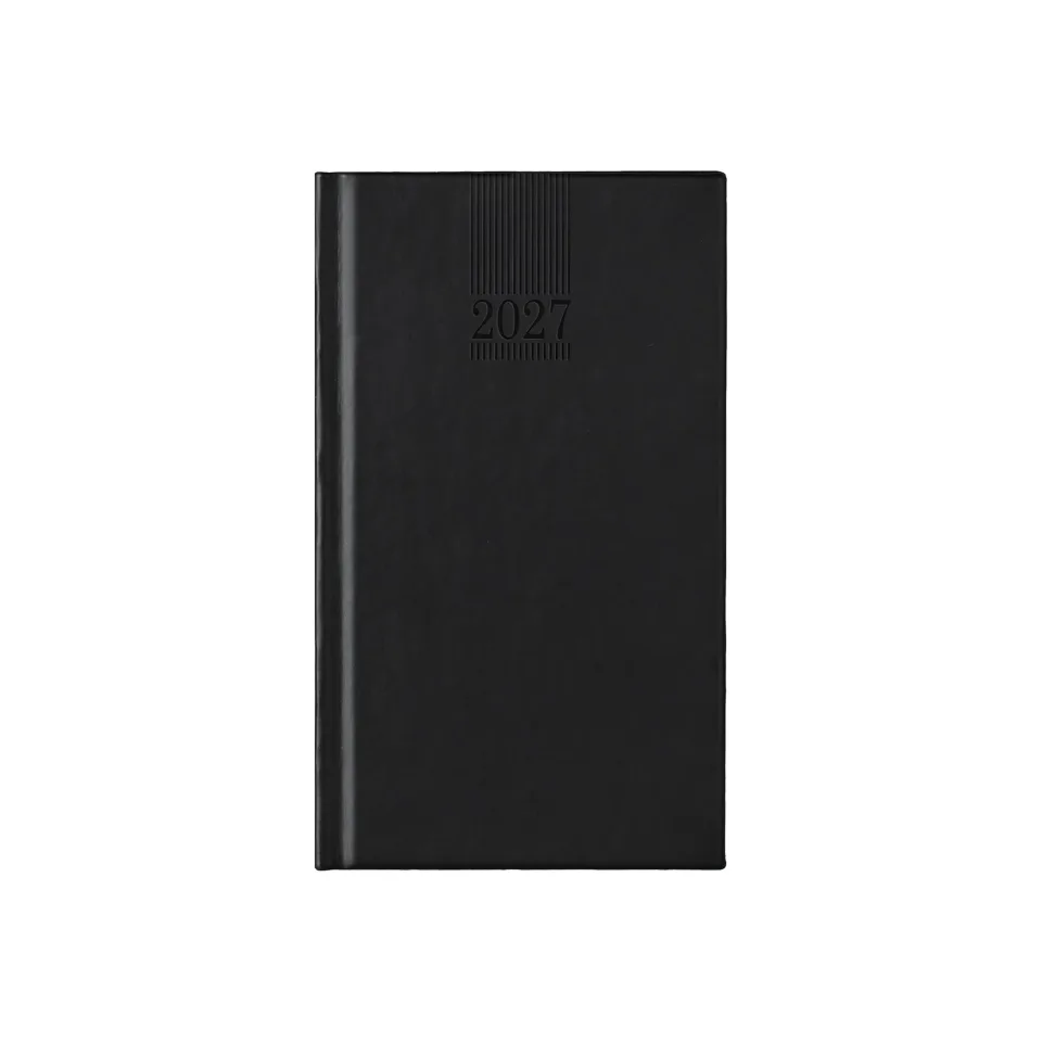 Planner Polo, săptămânal, 9 x 16 cm, negru