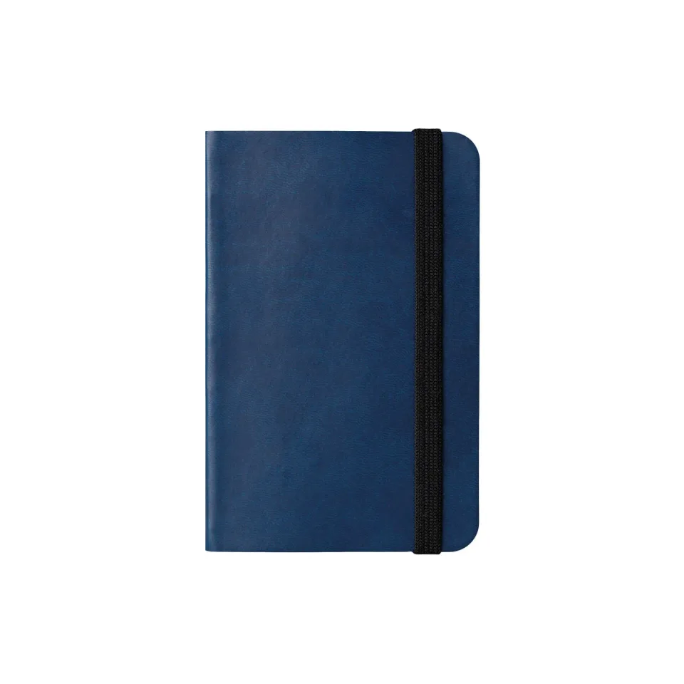 Caiet Piccolo, cu elastic, 9 x 14 cm, 80 file, albastru