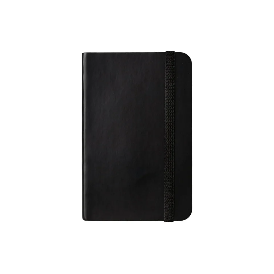 Caiet Piccolo, cu elastic, 9 x 14 cm, 80 file, negru