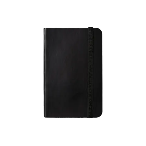 Caiet Piccolo, cu elastic, 9 x 14 cm, 80 file, negru