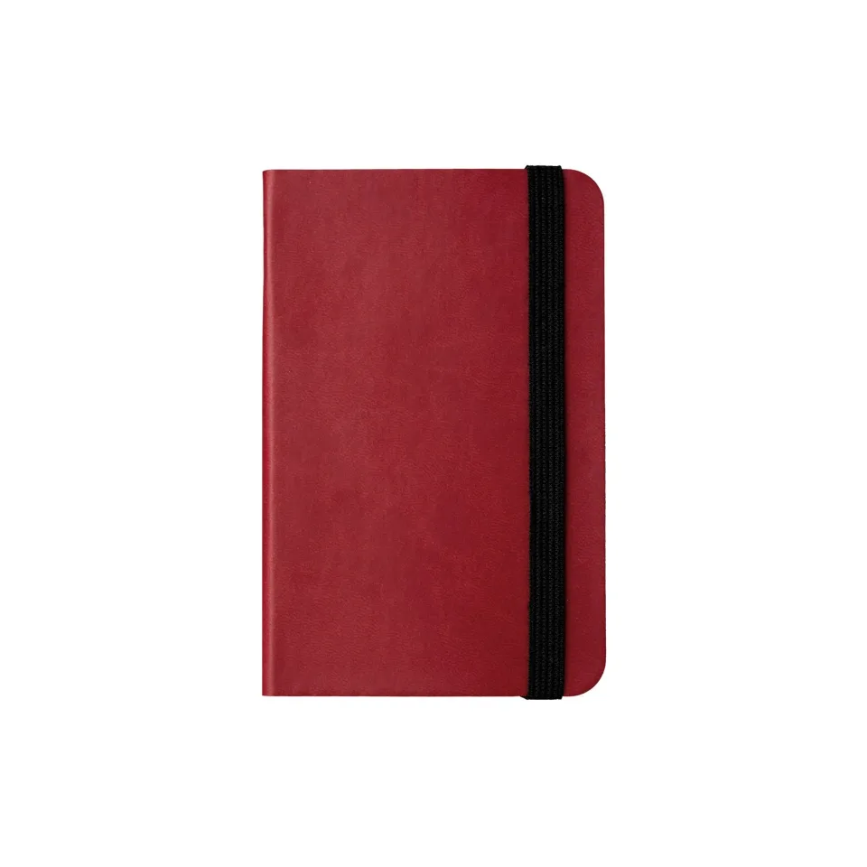 Caiet Piccolo, cu elastic, 9 x 14 cm, 80 file, bordo
