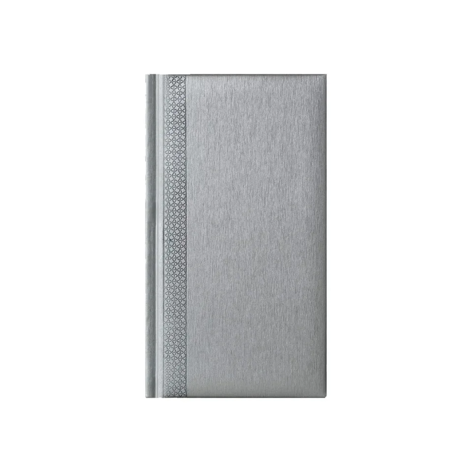 Planner Finese, nedatat, 9.5 × 17.5 cm, argintiu