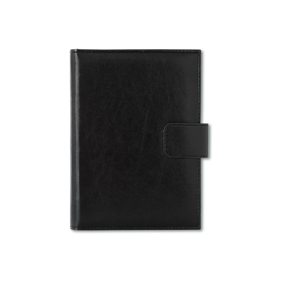 Planner Niagara, datat, A5, copertă din piele, negru