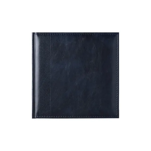 Planner K2, nedatat, 20 x 20 cm, copertă din piele, albastru