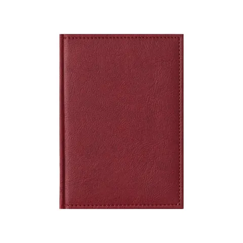 Planner Europe, datat, A5, copertă din piele, bordo
